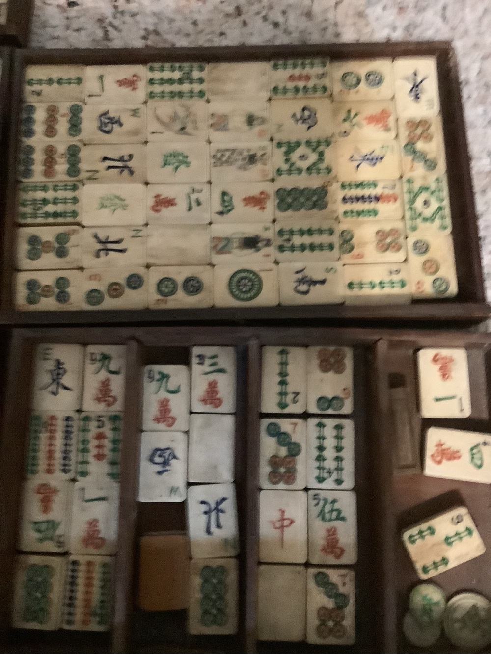 Traditional Wooden Mahjong Set in Brown – Complete Collection - Picture 9 of 16